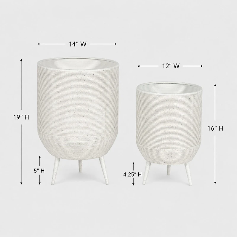 Bramble Metal Floor Planters, S2