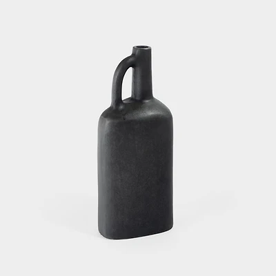 Miller Metal Vase, Small Grey