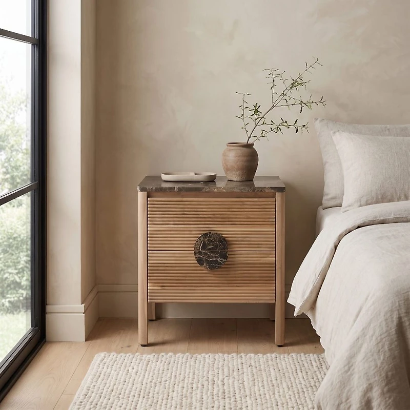 Aires 2 Drawer Nightstand