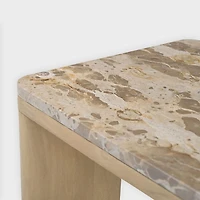 Celeste End Table, with Marble Top