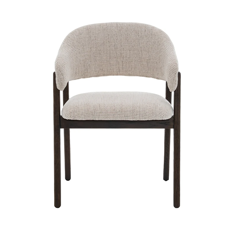 Fiol Dining Chair – Beige Upholstery & Dirty Oak Wood Frame
