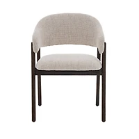 Fiol Dining Chair – Beige Upholstery & Dirty Oak Wood Frame