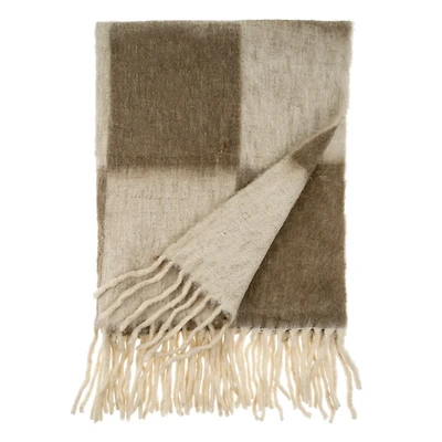 Checkerboard Throw - Taupe