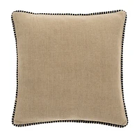 Honfleur Linen Pillow, Indigo (With Filler)