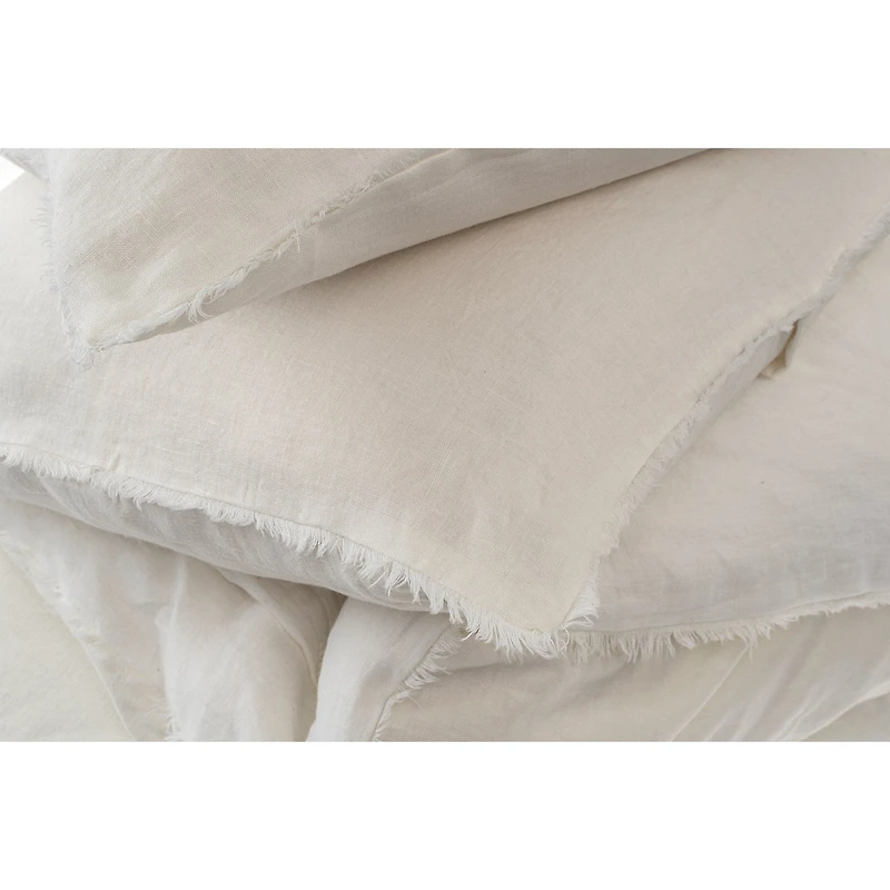 Lina Linen Duvet Set Ivory - Queen