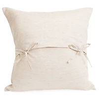 Cushion W/bow Lin Cream