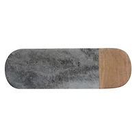 Marble & Mango Wood Serving Board, Grey & Natural