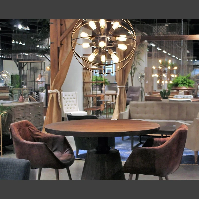 Bronx Crank Dining Table - Vinegar Matte