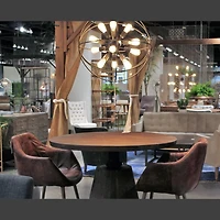 Bronx Crank Dining Table - Vinegar Matte