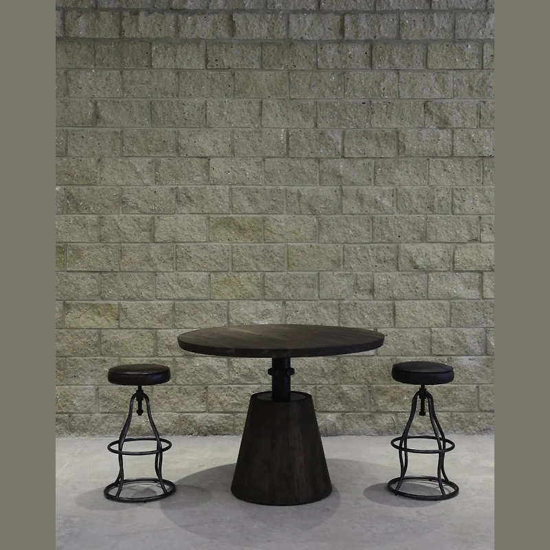 Bronx Crank Dining Table - Vinegar Matte