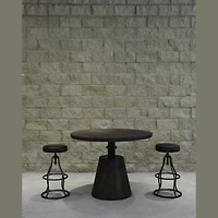 Bronx Crank Dining Table - Vinegar Matte