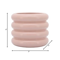 8" Bibendum Planter - Dusty Rose