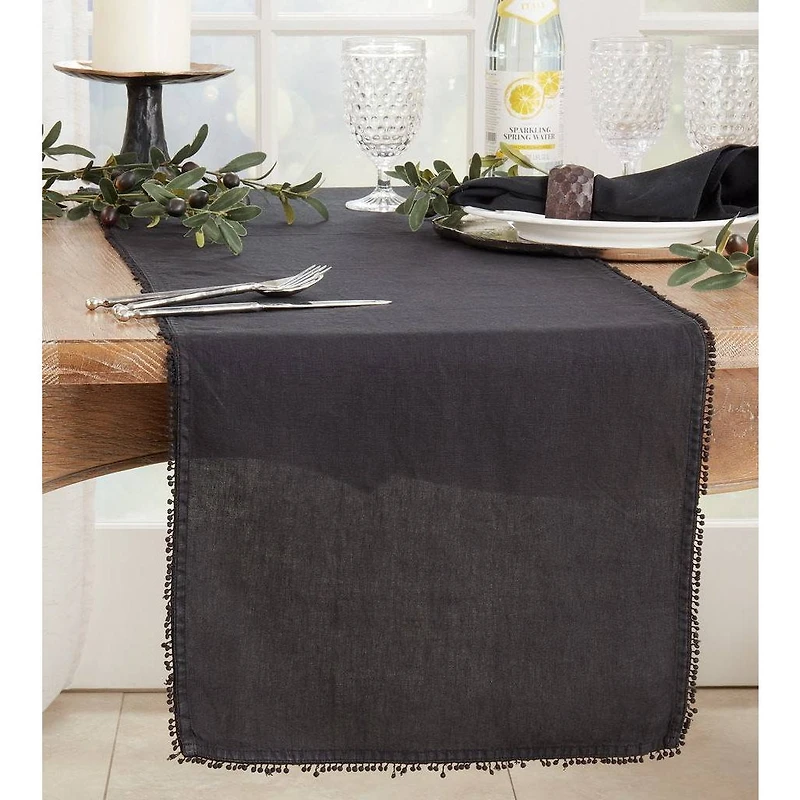 Pom Pom Design Table Runner