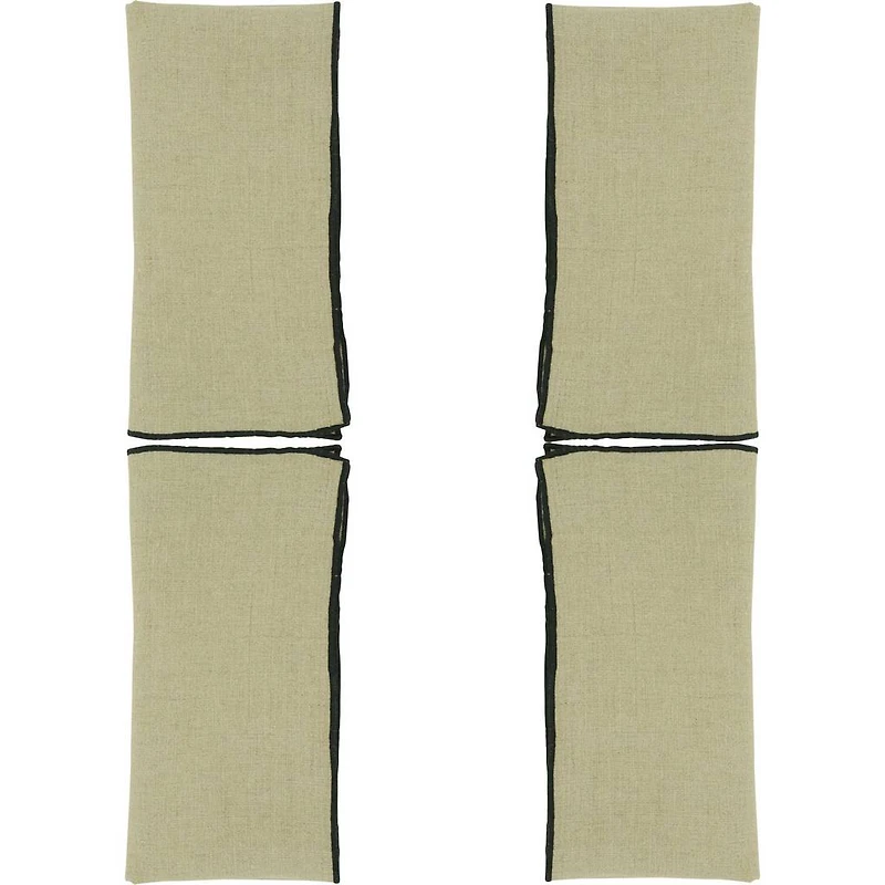 Stonewashed Stitch Border Table Napkins (Set of 4)