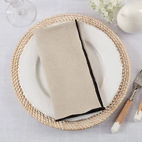 Stonewashed Stitch Border Table Napkins (Set of 4)