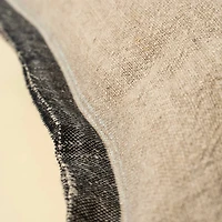 20x20 Selvage Linen Pillow, Charcoal