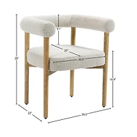 Svea Boucle Dining Chair - Cream