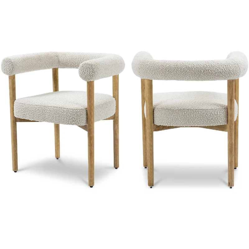 Svea Boucle Dining Chair - Cream