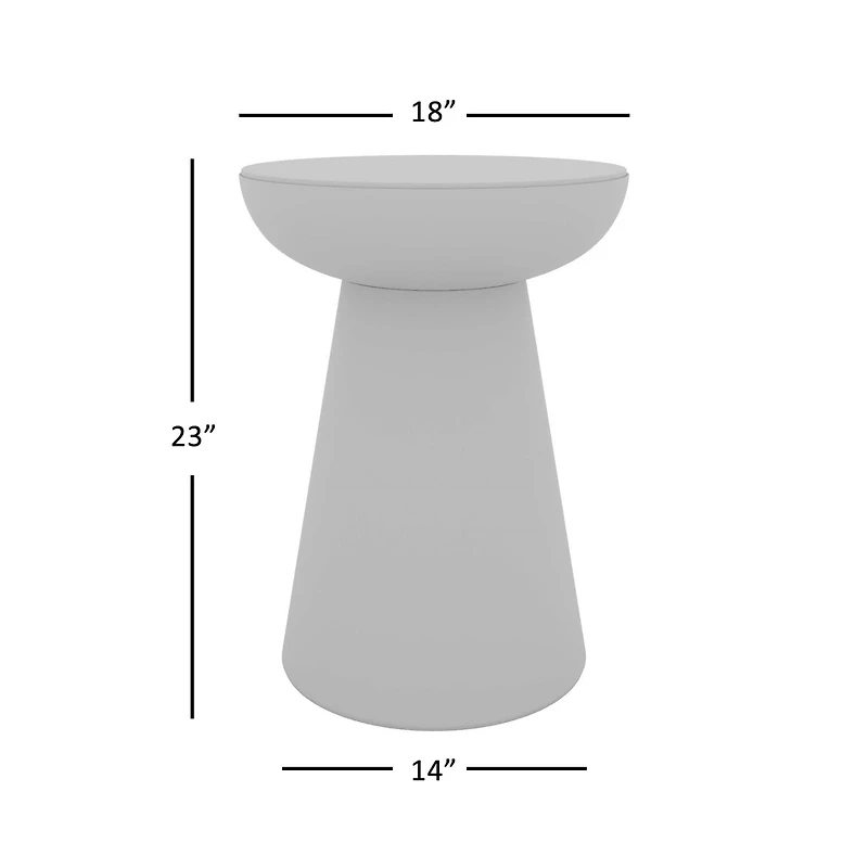 Cirkel Pedestal End Table Tall