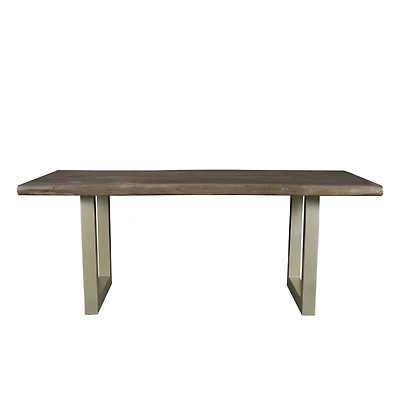 TAJ Large Dining Table - Vinegar Matte Top/ U Tube Metal Base
