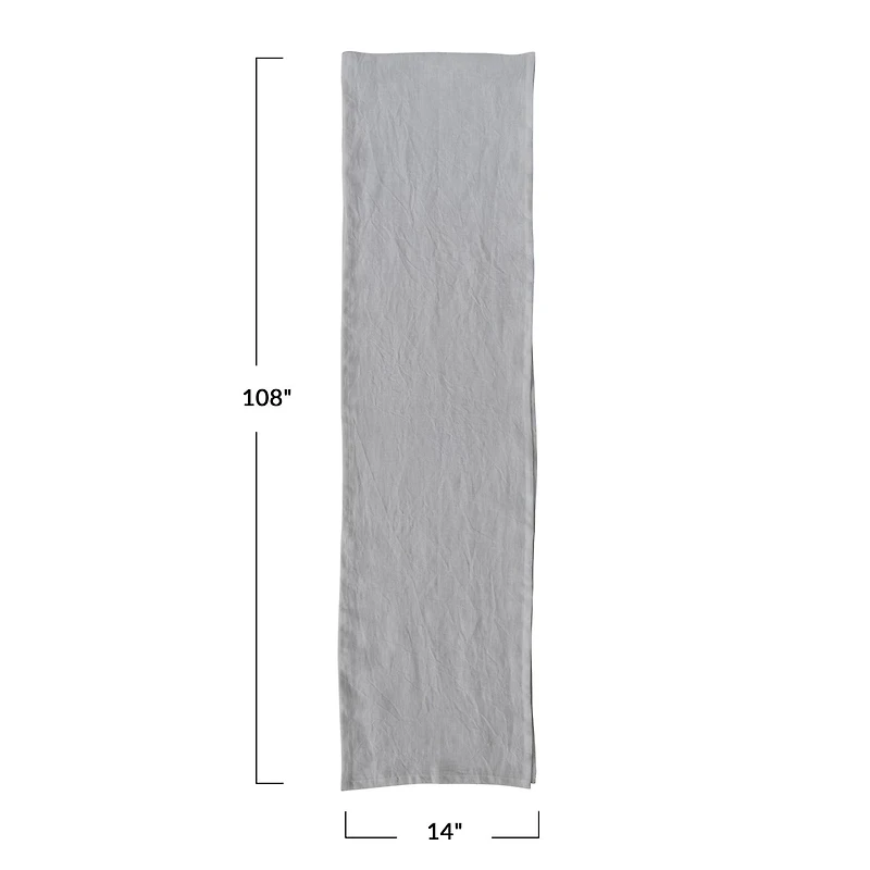 Stonewashed Linen Table Runner