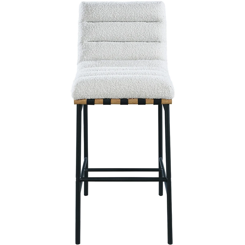 MARU BOUCLE FABRIC COUNTER STOOL - CREAM