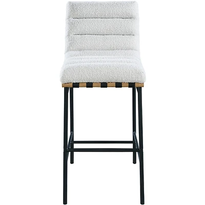 MARU BOUCLE FABRIC COUNTER STOOL - CREAM