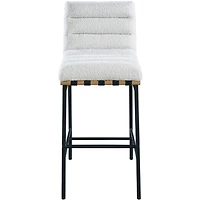 MARU BOUCLE FABRIC COUNTER STOOL - CREAM