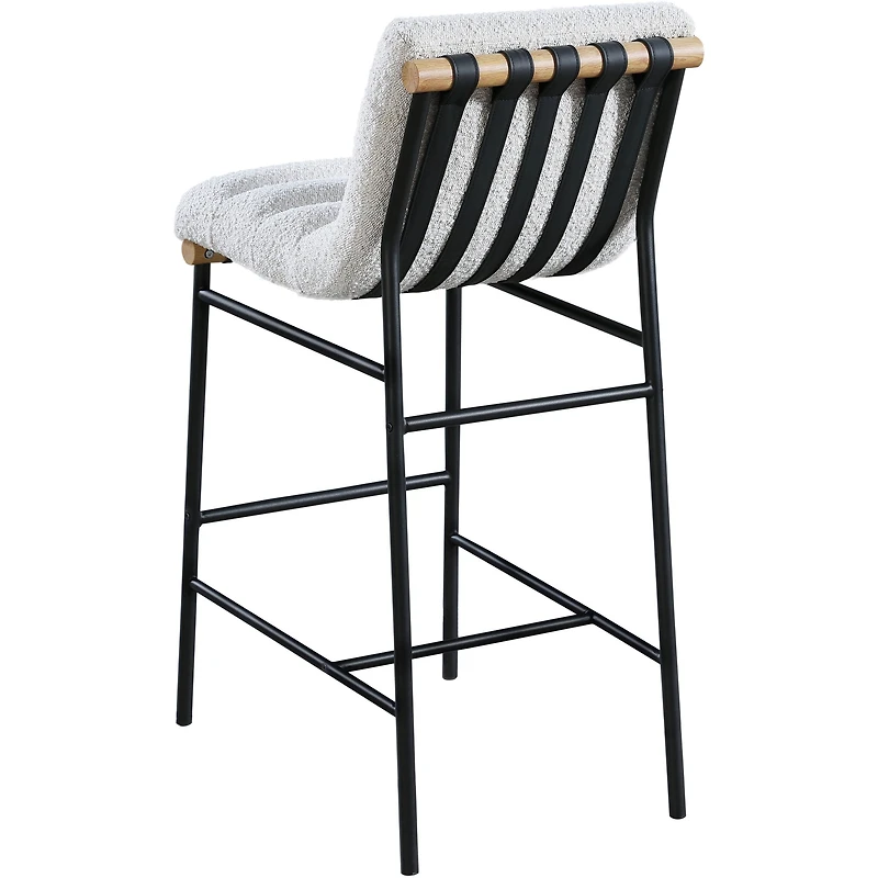 MARU BOUCLE FABRIC COUNTER STOOL - CREAM
