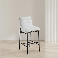 MARU BOUCLE FABRIC COUNTER STOOL - CREAM