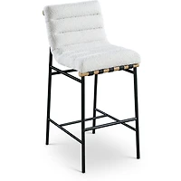 MARU BOUCLE FABRIC COUNTER STOOL - CREAM