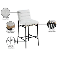 MARU BOUCLE FABRIC COUNTER STOOL - CREAM