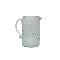 Hand-Blown Glass Hobnail Pitcher - 42 oz.