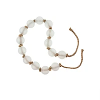 Beach Glass Beads, White