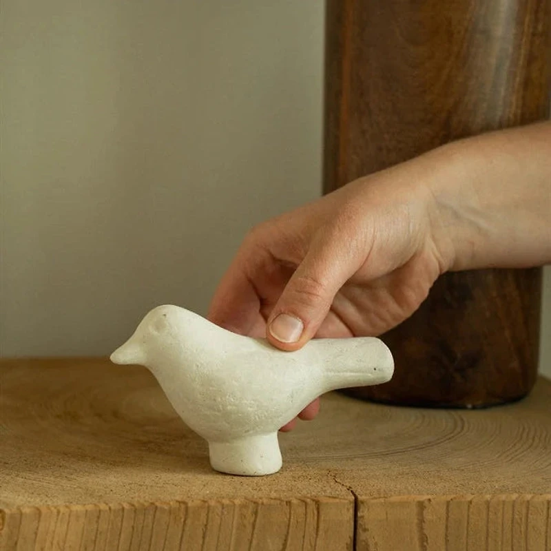 Paper Mache Bird Statuette