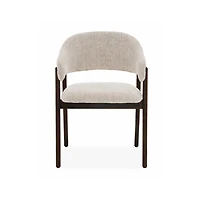 Fiol Dining Chair – Beige Upholstery & Dirty Oak Wood Frame