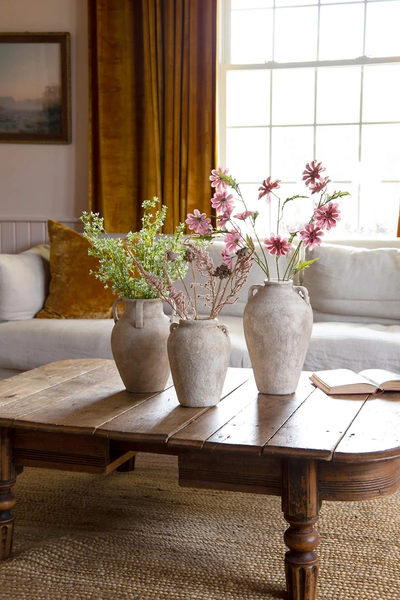 Rustic Terracotta Vase Three Handles