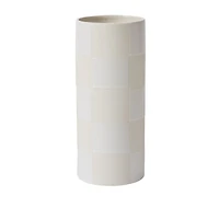 Checkerboard Vase - WHITE