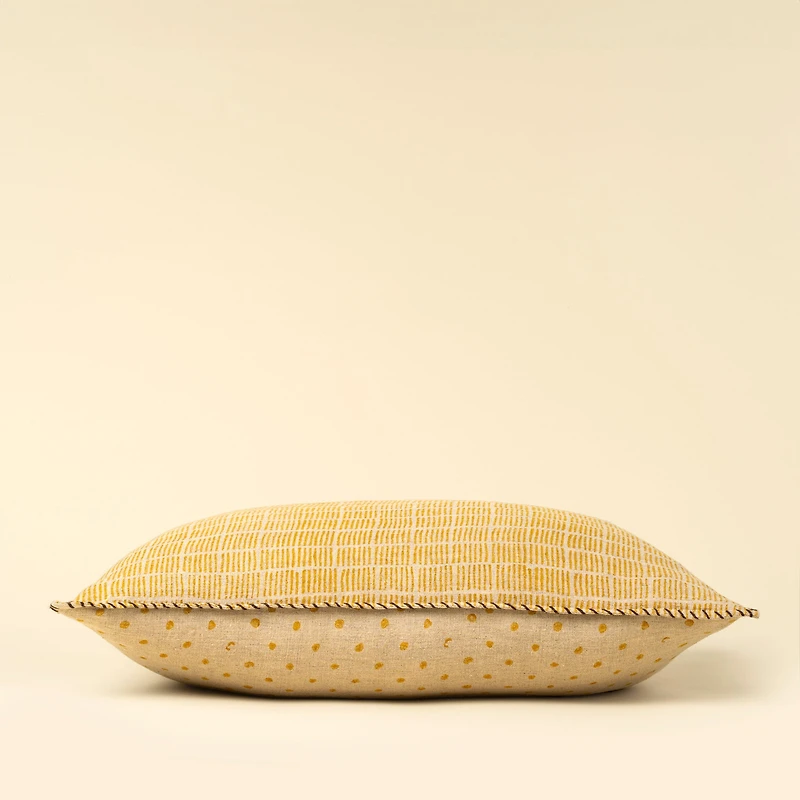 Dash & Dot Linen Pillow, 16" X 24"