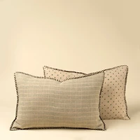 Dash & Dot Linen Pillow, 16" X 24"