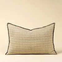 Dash & Dot Linen Pillow, 16" X 24"