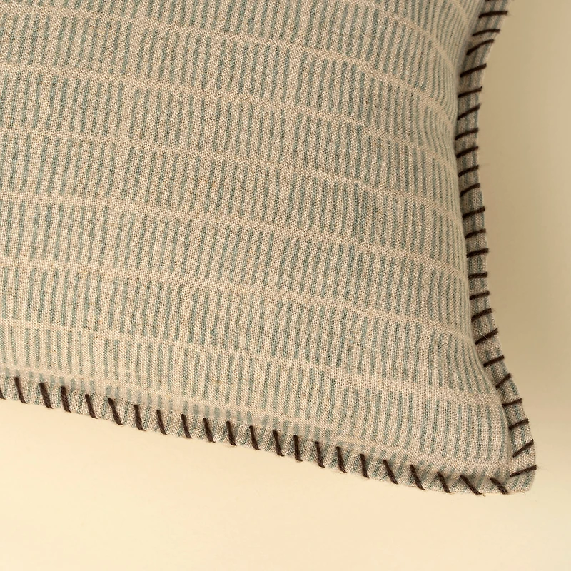 Dash & Dot Linen Pillow, 16" X 24"