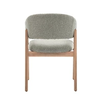 Fiol Dining Chair – Mint Green Upholstery & Natural Wood Frame