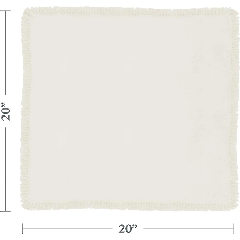 Fringed Design Napkin (Set of 4) - Off White