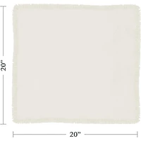 Fringed Design Napkin (Set of 4) - Off White