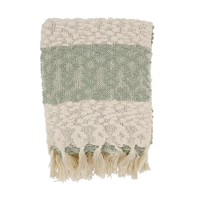 Nubby Design Striped Throw