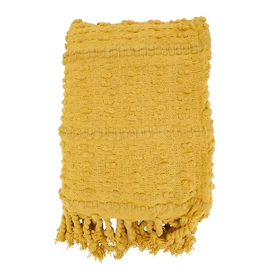 Woven Stripe Throw Mustard
