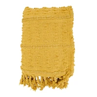 Woven Stripe Throw Mustard