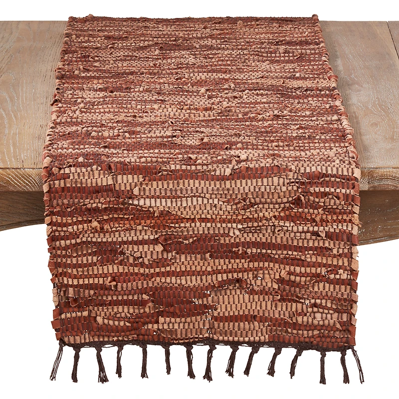 Leather Chindi Runner