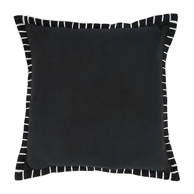 Chunky Whip Stitch Pillow Black